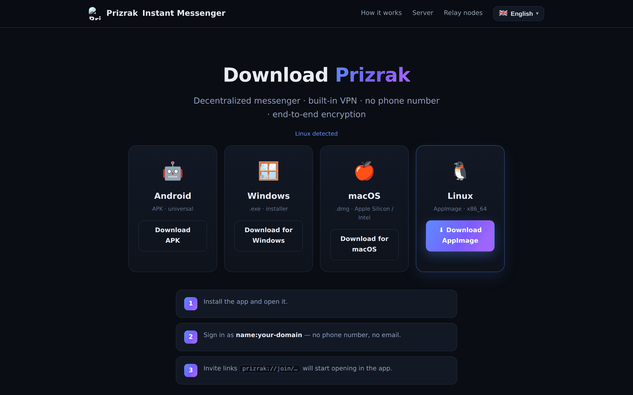 Download page